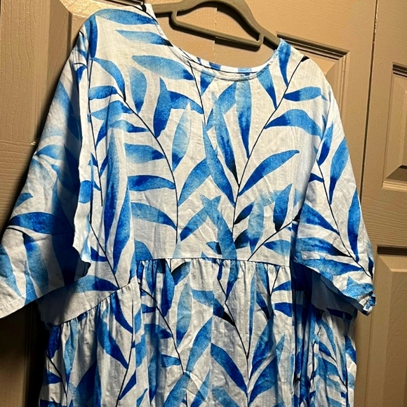 Palm Angels Dresses & Skirts - MAXI BLUE PALM DESIGN ONE SIZE FITS 1X to 3x so so soft
